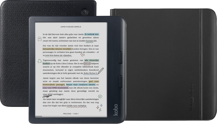 Kobo Libra Colour Noir + Notebook Sleep Cover Noir Main Image