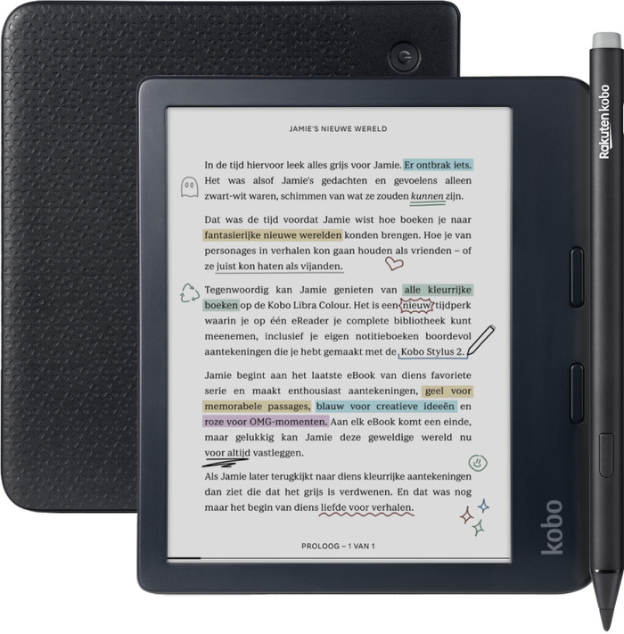 Kobo Libra Colour Noir + Kobo Stylus 2 Main Image