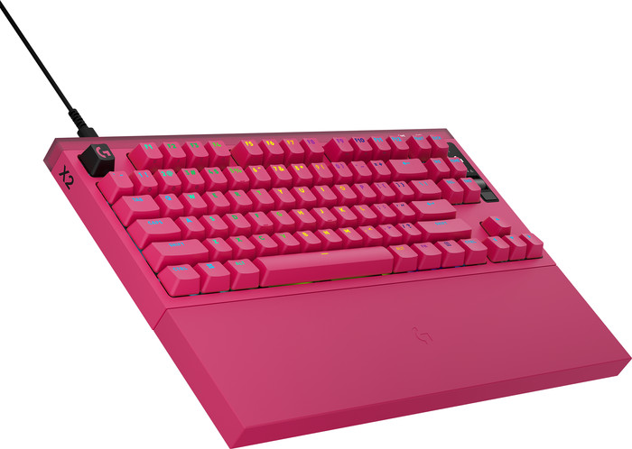 Logitech G PRO X2 RAPID TKL Gaming Toetsenbord Roze Azerty linkerkant