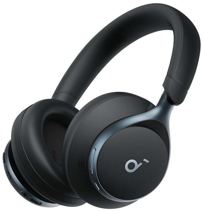 Soundcore Space One Noir + BlueBuilt Quick Charge Chargeur avec Port USB-A 18 W Noir avant