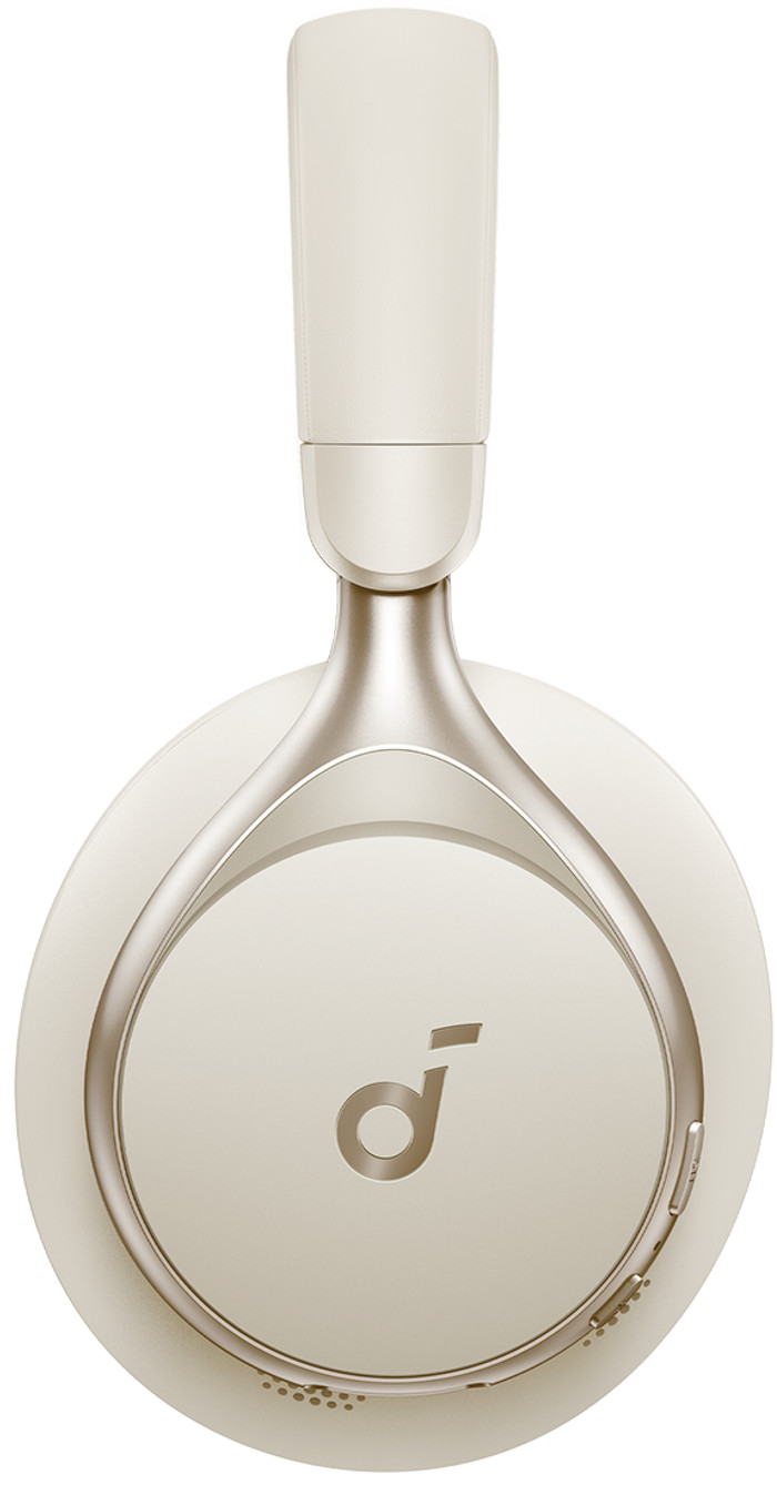 Soundcore Space One Cream + BlueBuilt Quick Charge Charger with USB-A Port 18W Black left side