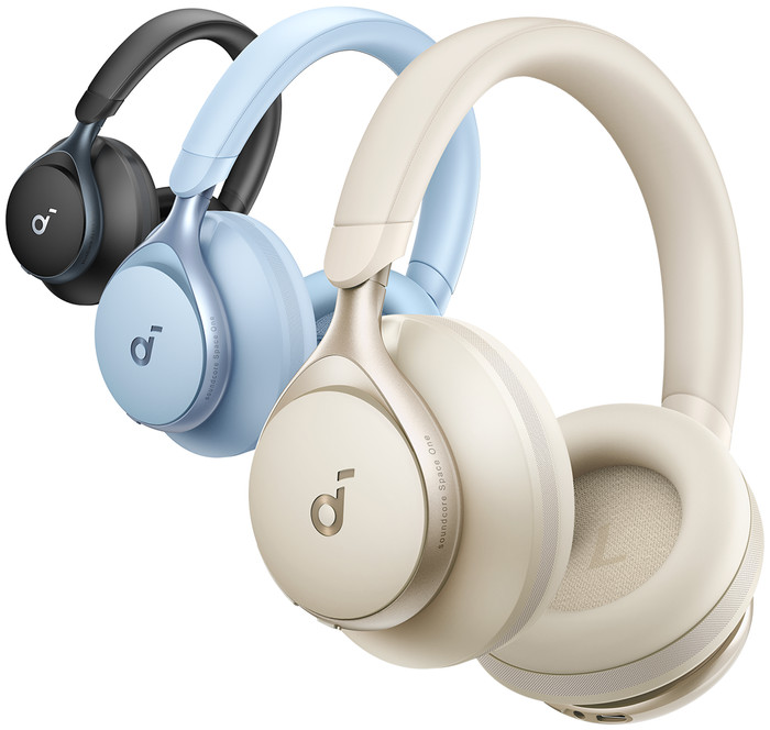 Soundcore Space One Cream + BlueBuilt Quick Charge Charger with USB-A Port 18W Black visual supplier