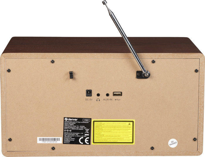 Denver MDA-525 Donkerbruin achterkant