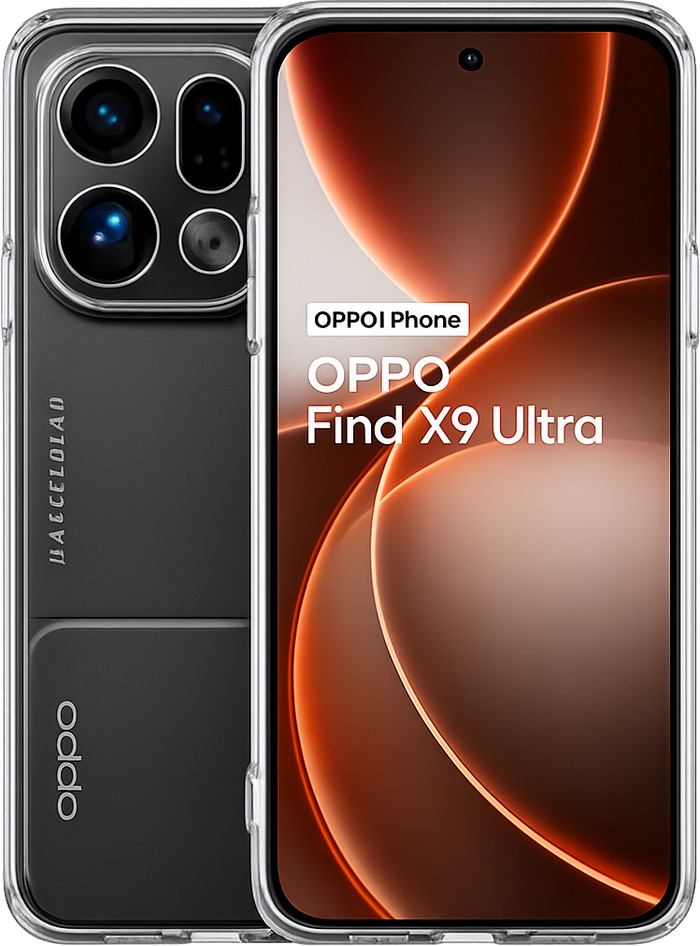 Just in Case Soft Design OPPO Find X9 Ultra Back Cover Transparent avant