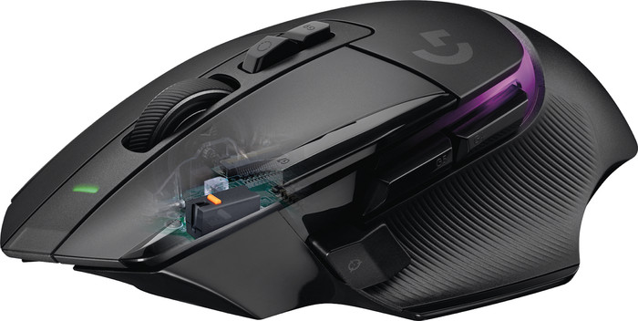 Logitech G502 X Plus Lightspeed Draadloze Gaming Muis Zwart voorkant