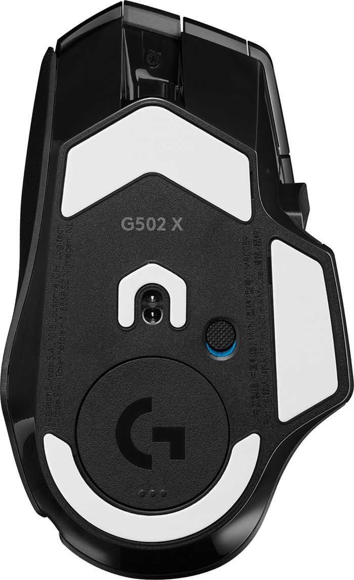 Logitech G502 X Plus Lightspeed Draadloze Gaming Muis Zwart onderkant