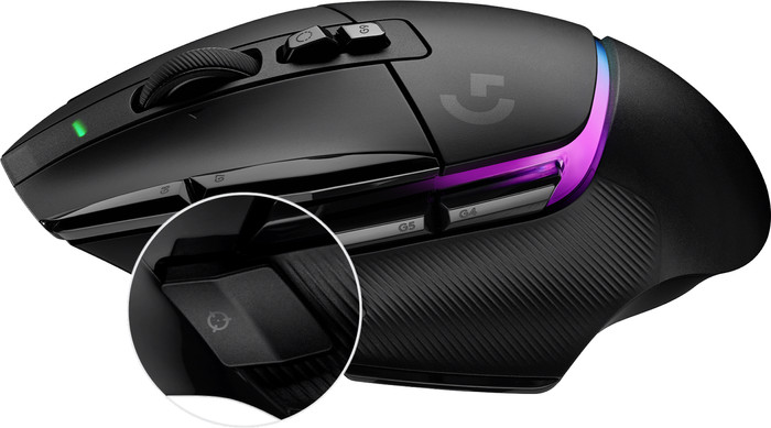 Logitech G502 X Plus Lightspeed Draadloze Gaming Muis Zwart detail