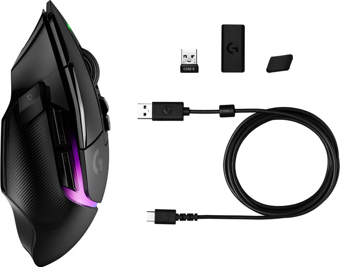 Logitech G502 X Plus Lightspeed Draadloze Gaming Muis Zwart accessoire