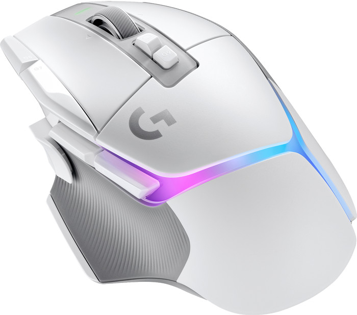Logitech G502 X Plus Lightspeed Draadloze Gaming Muis Wit achterkant
