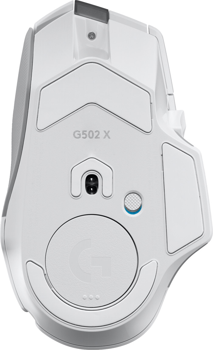 Logitech G502 X Plus Lightspeed Draadloze Gaming Muis Wit onderkant