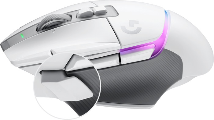 Logitech G502 X Plus Lightspeed Draadloze Gaming Muis Wit detail