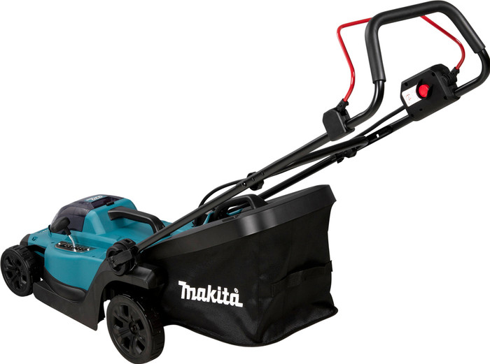 Makita DLM330SM incl. 4,0 Ah Accu + Makita DUR181Z (zonder accu) + Makita BL1850B LXT 18V 5,0 Ah accu achterkant