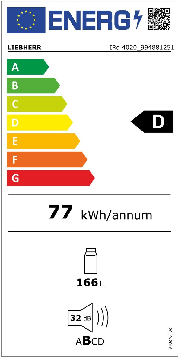 Liebherr IRd 4020-62 energy label