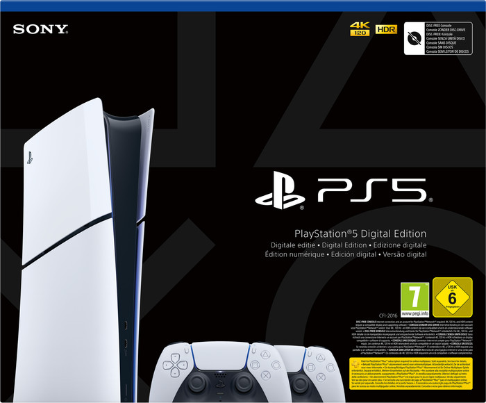 PlayStation 5 Slim Digital Edition + Extra Controller Wit Main Image