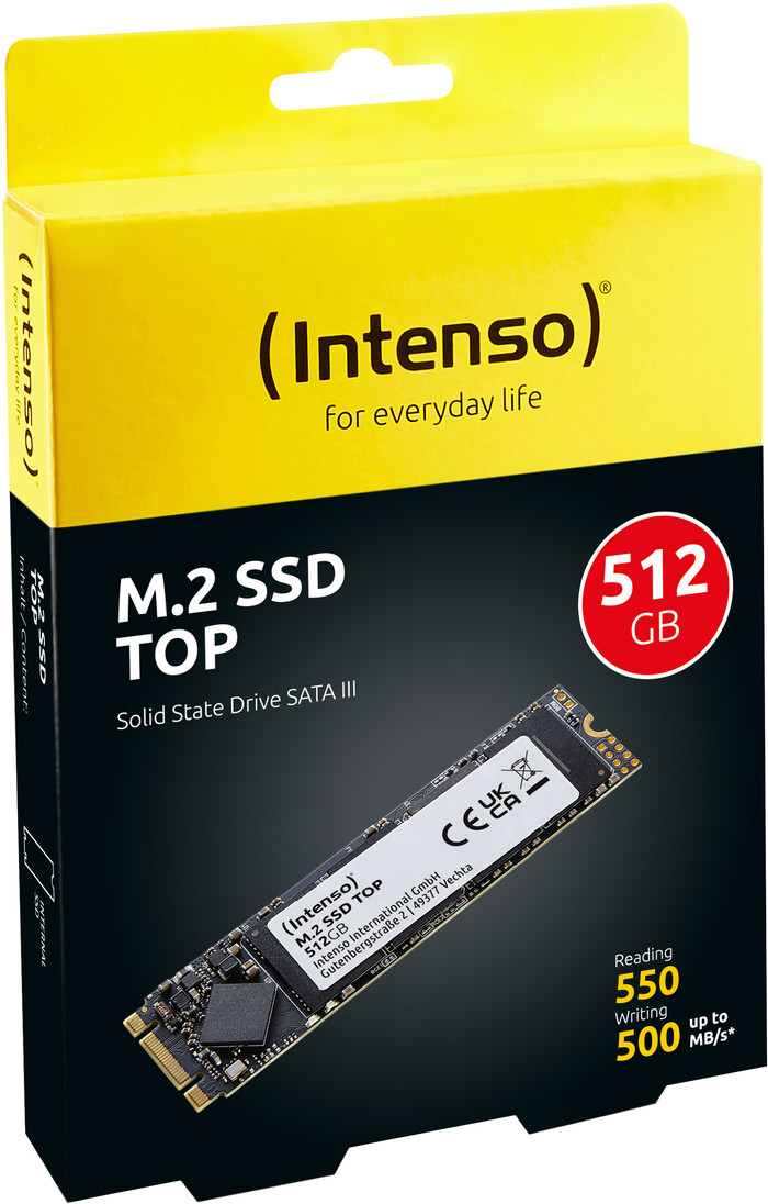 Intenso TOP 512GB M.2 SATA SSD verpakking