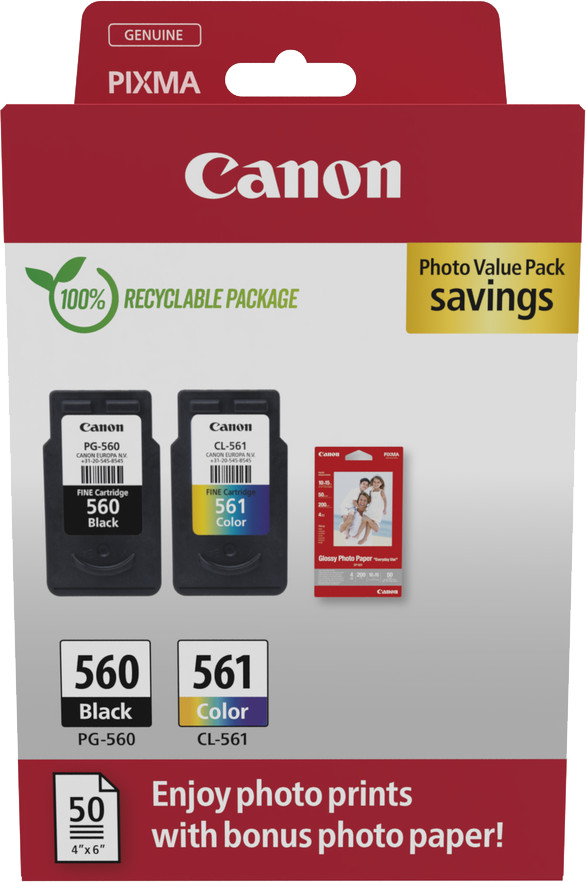 Canon PG-560/CL-561 Cartridge + Fotopapier Main Image