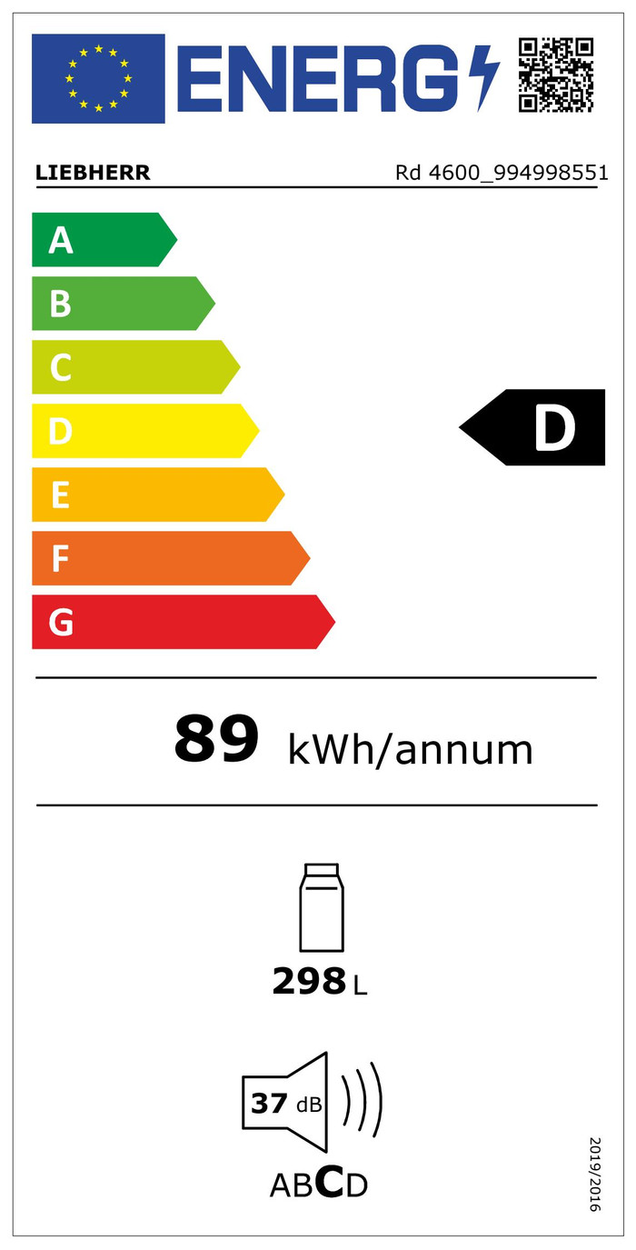 Liebherr Rd 4600-22 energy label