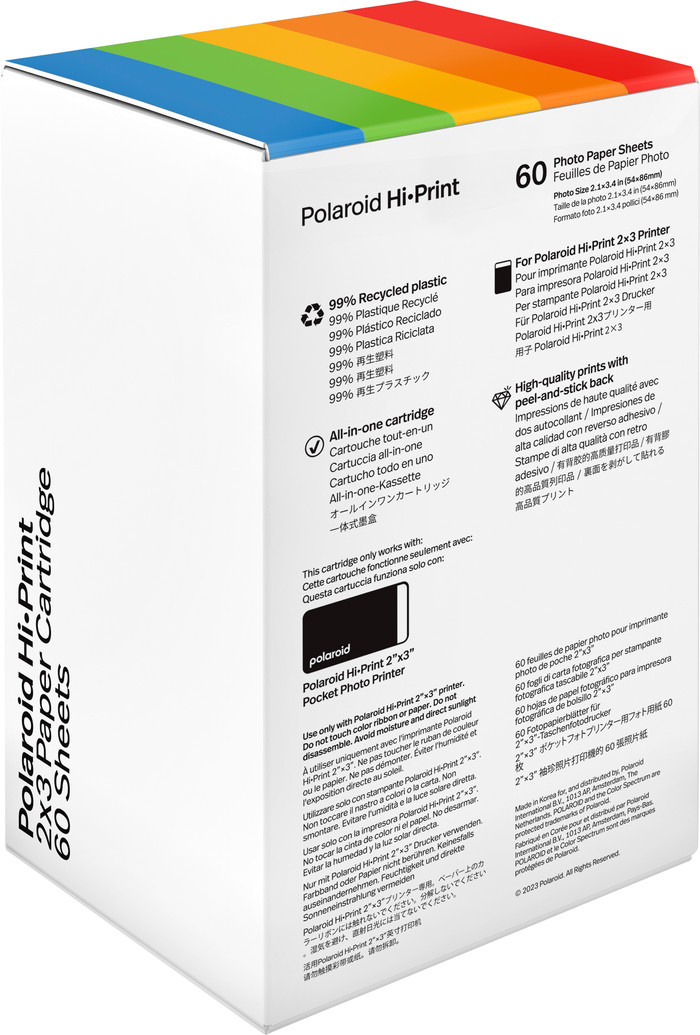 Polaroid Hi-Print 2x3 Photo Paper (60 units) back
