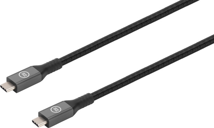 BlueBuilt Usb C naar usb C kabel 240W 2m Nylon Zwart bovenkant
