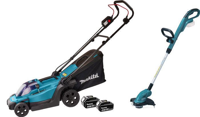 Makita DLM330SM incl. 4,0 Ah Accu + Makita DUR181Z (zonder accu) + Makita BL1850B LXT 18V 5,0 Ah accu Main Image