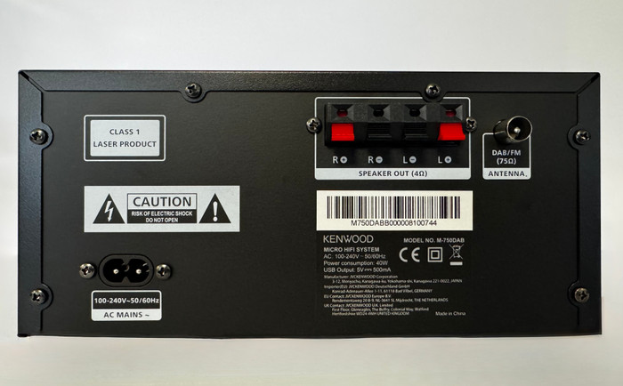 Kenwood M-750DAB achterkant