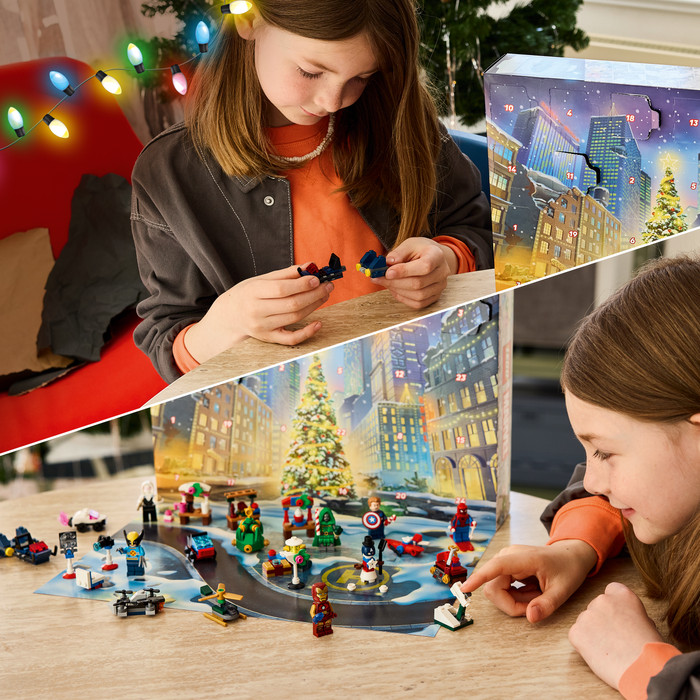 LEGO Marvel Adventskalender 2026 76340 product in gebruik