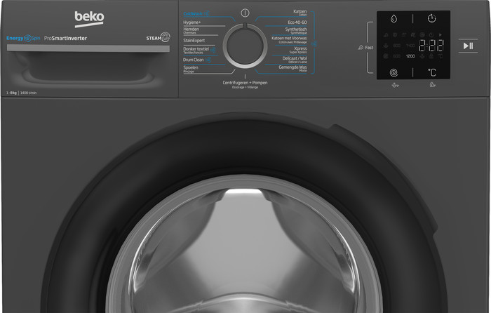 Beko BM3WFT3841A SteamCure + Beko BM3T3824A SteamCure détail