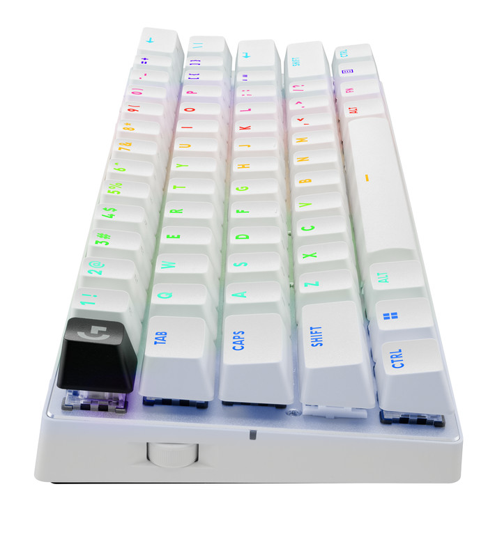 Logitech G PRO X 60 Mechanisch Gaming Toetsenbord Wit AZERTY bovenkant