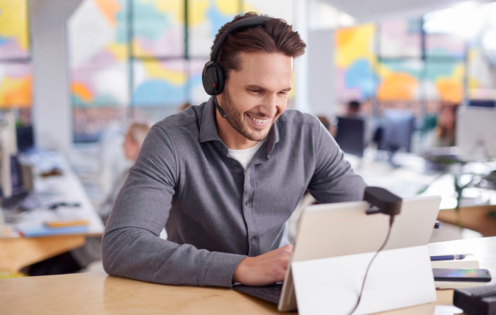 Jabra Evolve2 65 Flex MS Casque de Bureau Sans fil produit à l'usage