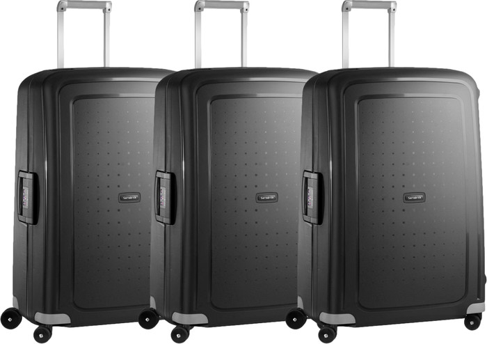 Samsonite S'Cure Valise à 4 Roulettes 75 cm Noir Set de 3 Valises Main Image