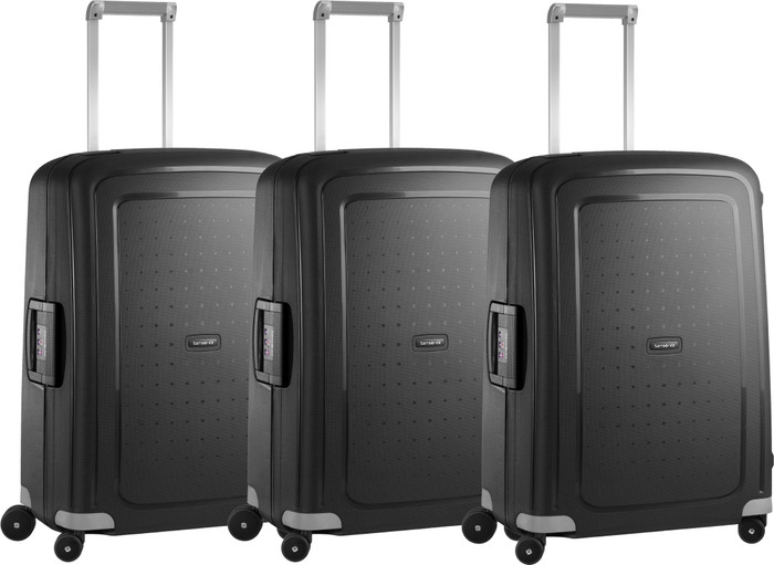 Samsonite S'Cure Spinner 69cm Black Triple Kofferset Main Image