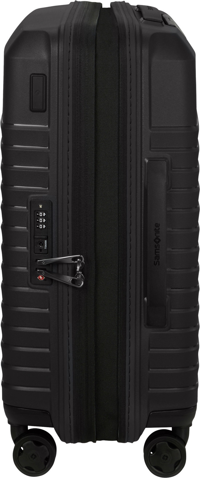 Samsonite Intuo Expandable Spinner 55cm Duo Pack Black left side