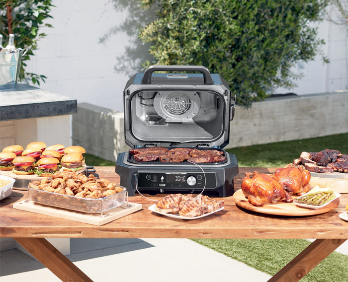 Ninja Woodfire BBQ Électrique Gril et Smoker OG850EU produit à l'usage