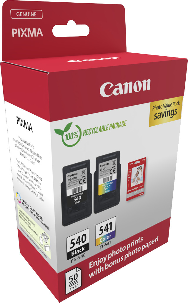 Canon PG-540/CL-541 Cartouches Pack Combiné emballage