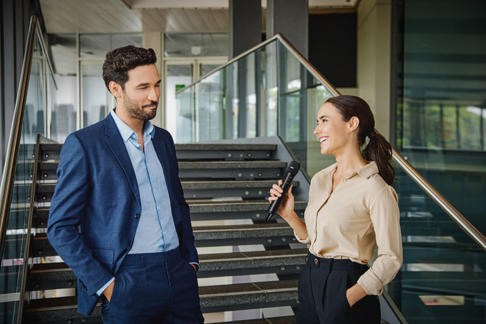 RODE Interview Pro product in use