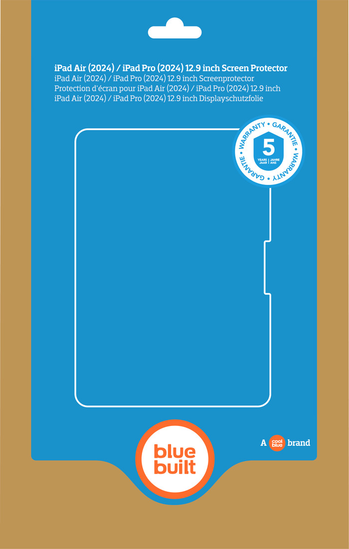 BlueBuilt Apple iPad Air/Pro 13 inches (2025/2024) Screen Protector Glass packaging