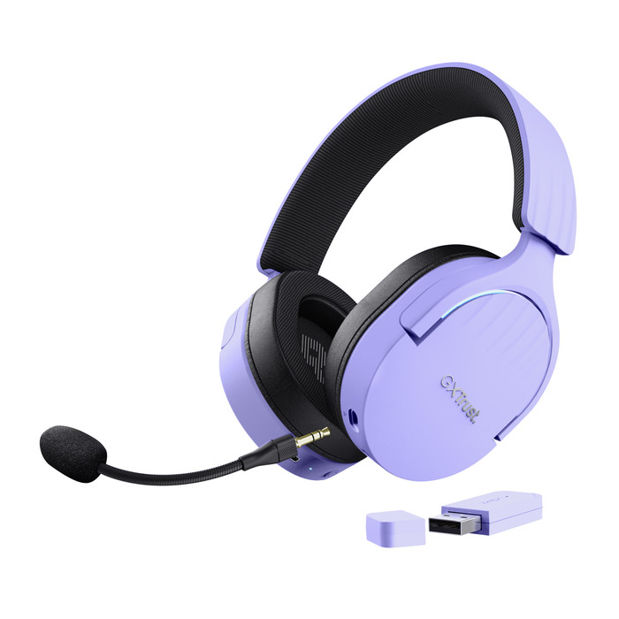 Trust Fayzo GXT491 Casque Sans Fil PC/PlayStation Mauve détail