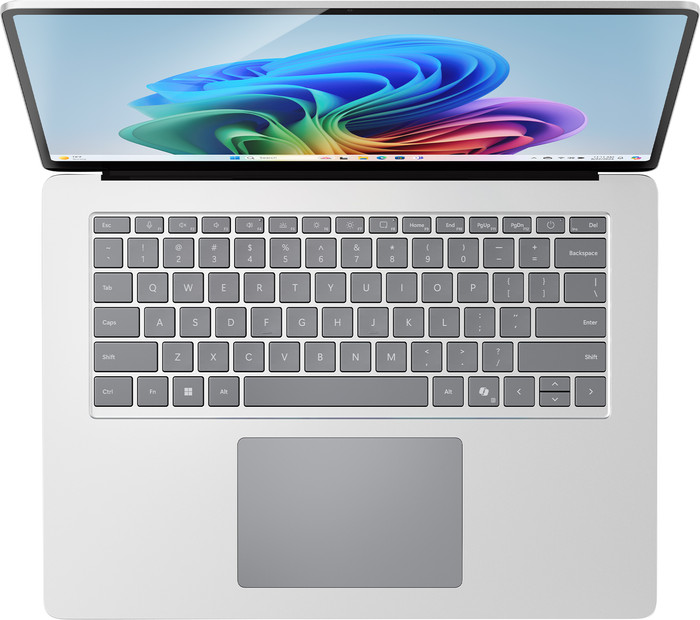 Microsoft Surface Laptop Copilot+ PC 15 Snapdragon X Elite/16GB/256GB Platinum AZERTY top