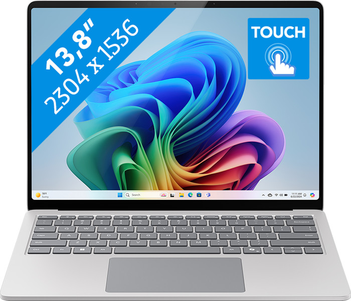 Microsoft Surface Laptop Copilot+ PC 13.8 Snapdragon X Plus/16GB/512GB Platinum AZERTY Main Image