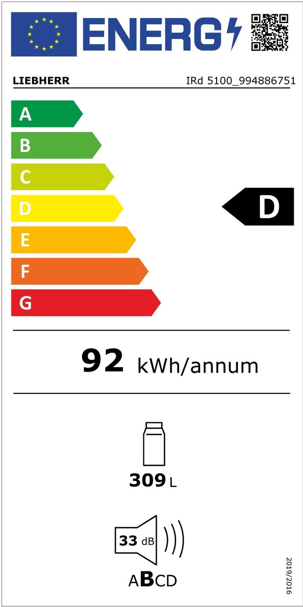 Liebherr IRd 5100-22 energy label
