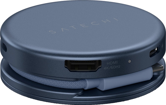 Satechi 5-in-1 OntheGo Multiport Indigo avant