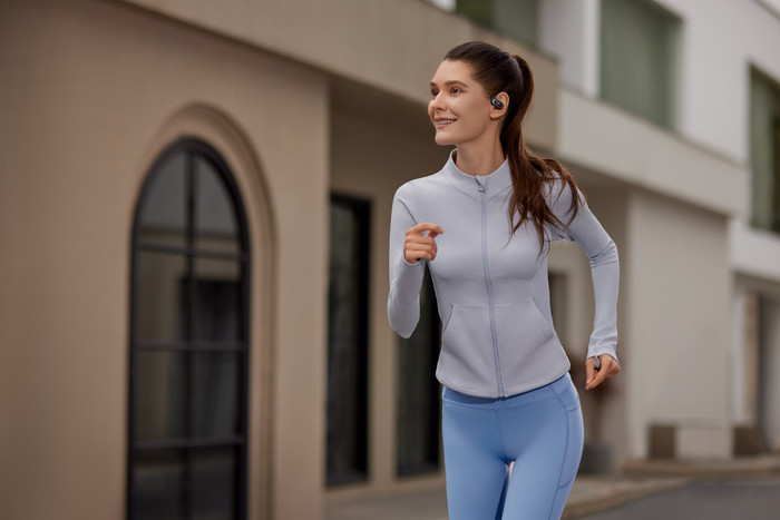 Shokz OpenFit Air Black product in use