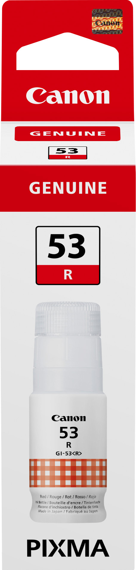 Canon GI-53 Bouteille d'Encre Rouge emballage