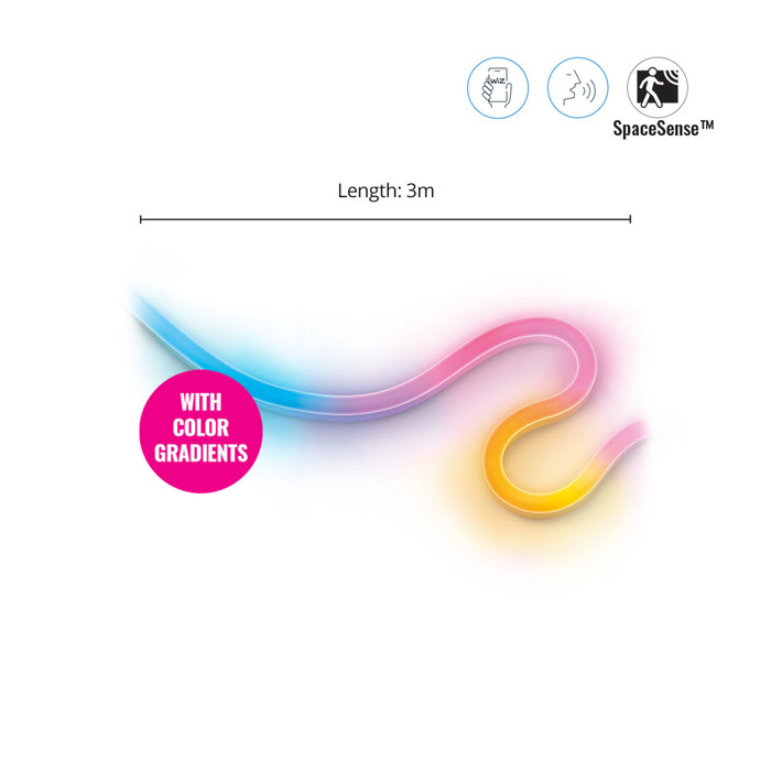 WiZ Neon Lightstrip voor binnen - Gekleurd en wit licht - 3m visual leverancier