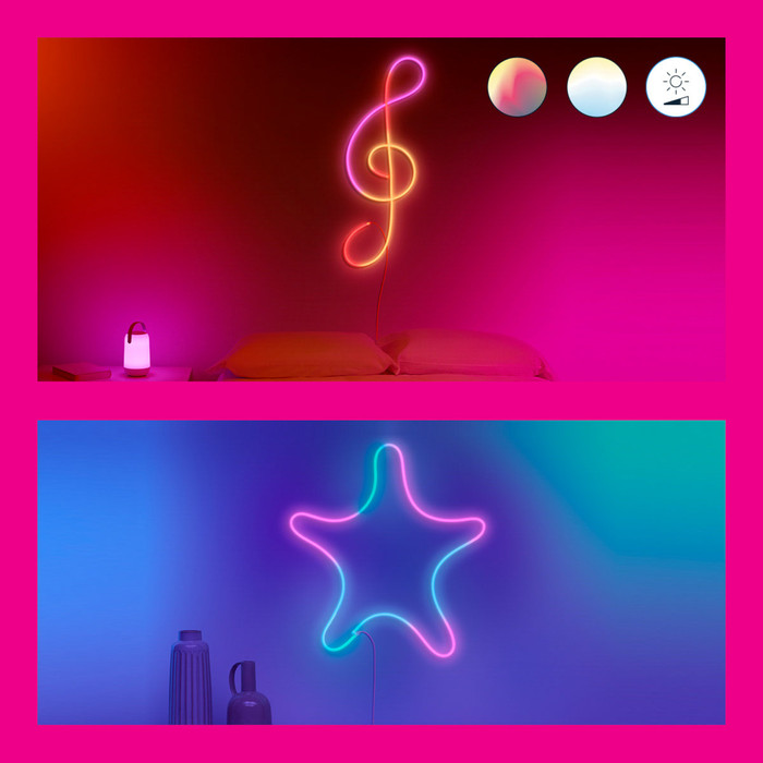 WiZ Neon Lightstrip voor binnen - Gekleurd en wit licht - 3m visual leverancier