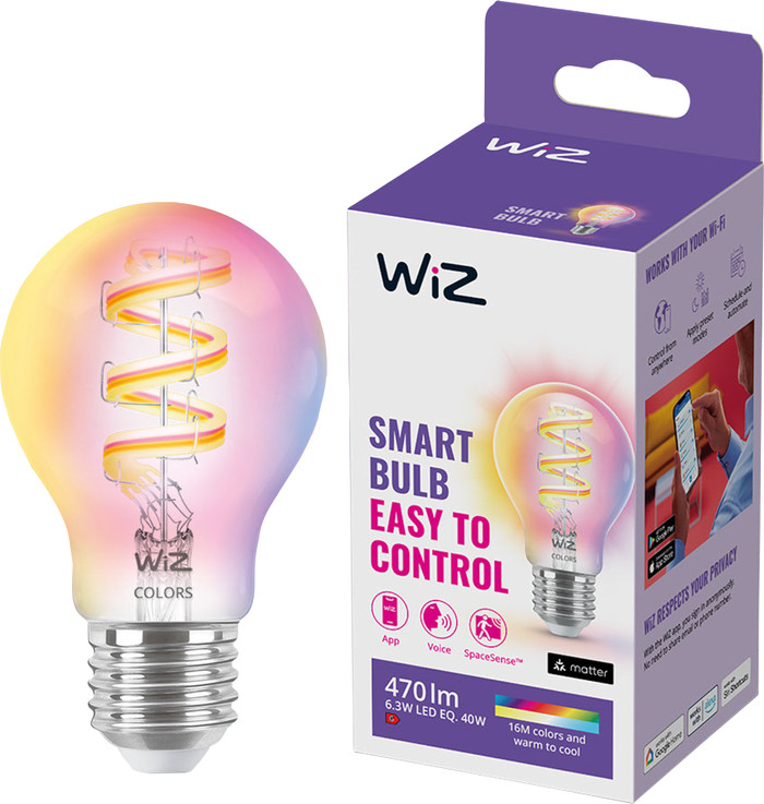 WiZ Filament lamp - Gekleurd en wit licht - E27 voorkant