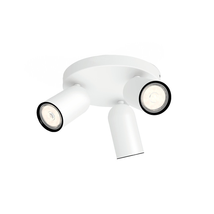 Philips Pongee Spot Monté en Surface - 3 Spots - Blanc avant