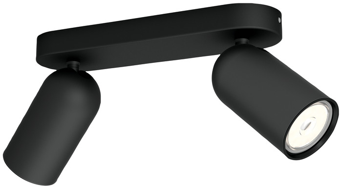 Philips Pongee opbouwspot - 2 spots - zwart Main Image