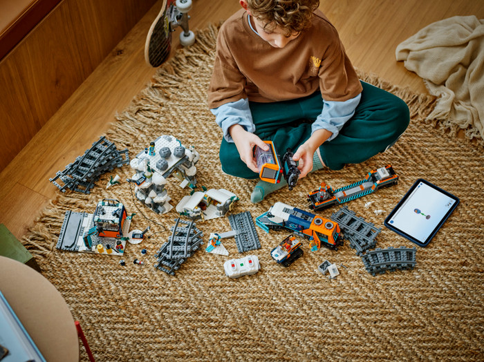 LEGO City Explorers' Arctic Polar Express Train 60470 product in use