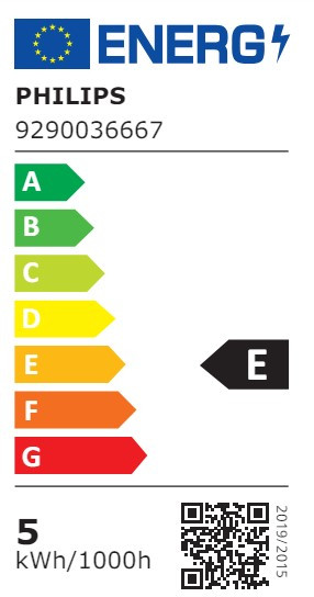 Philips Pongee opbouwspot - 4 spots - wit + Philips Hue White Ambiance GU10 (4x) energielabel